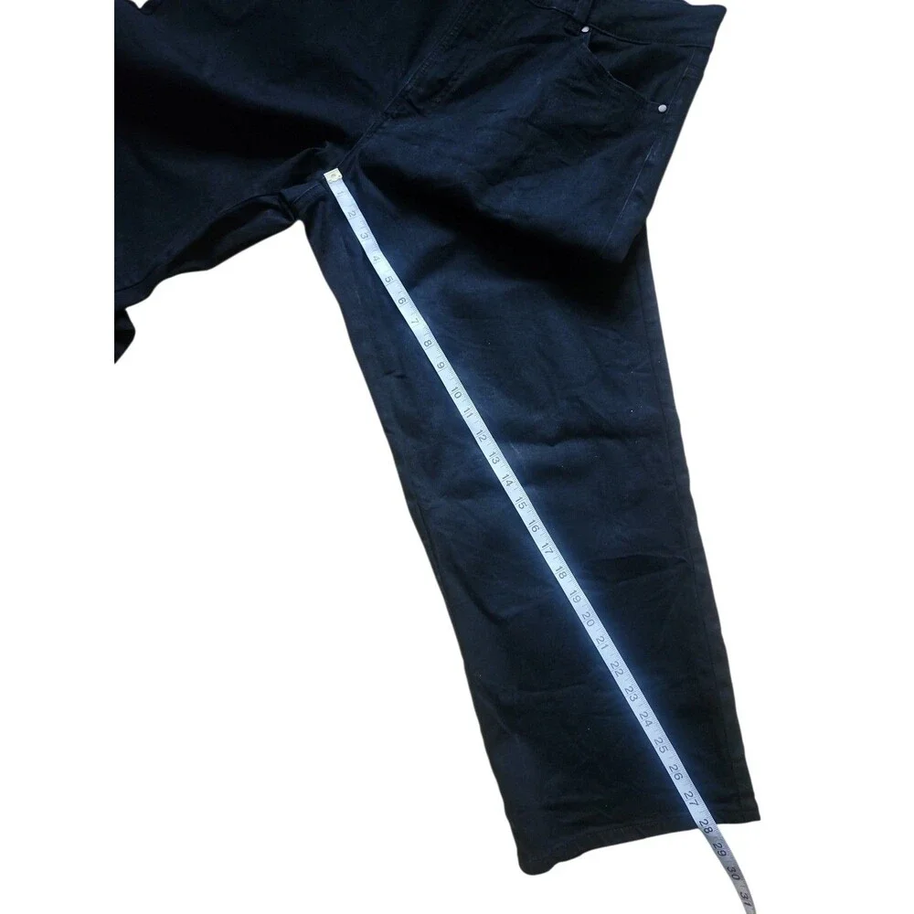 Universal Standard Donna High Rise Curve Straight Leg Jeans Womens 14 Black